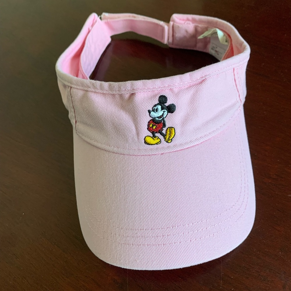 Disney Pink Visor Hat with Mickey Mouse Embroidery